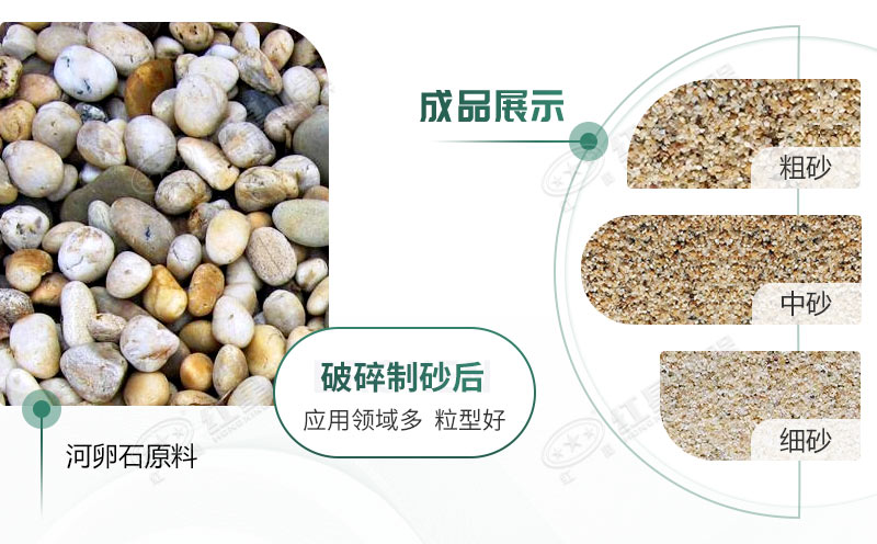 河卵石制沙劃算嗎？河卵石制沙機出來的沙商混站能用嗎？